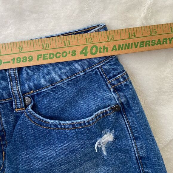 Rip curl Womens Denim Shorts cut off distressed Surf beachy Size 25 - Picture 3 of 9